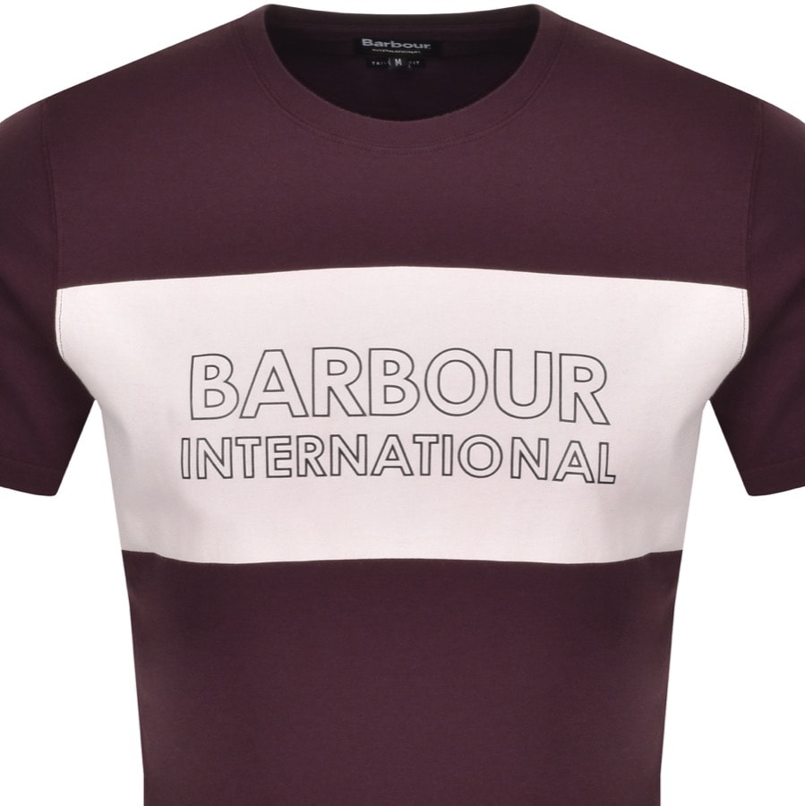 Alternative Image for ProductBarbour International Logo T Shirt Burgundy2